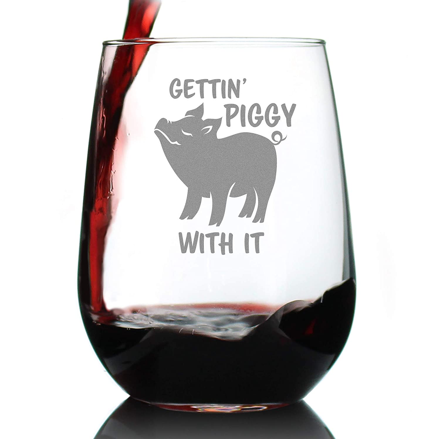 Pig Decor Wine Glass