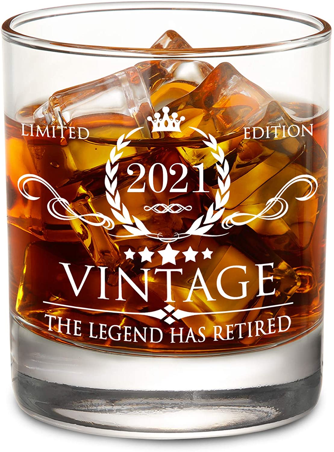 The Legend Has Retired Whiskey Glass