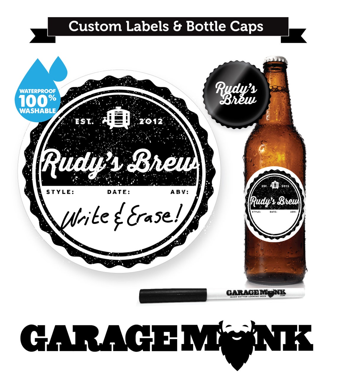 Home Brew Labels and Cap Kit