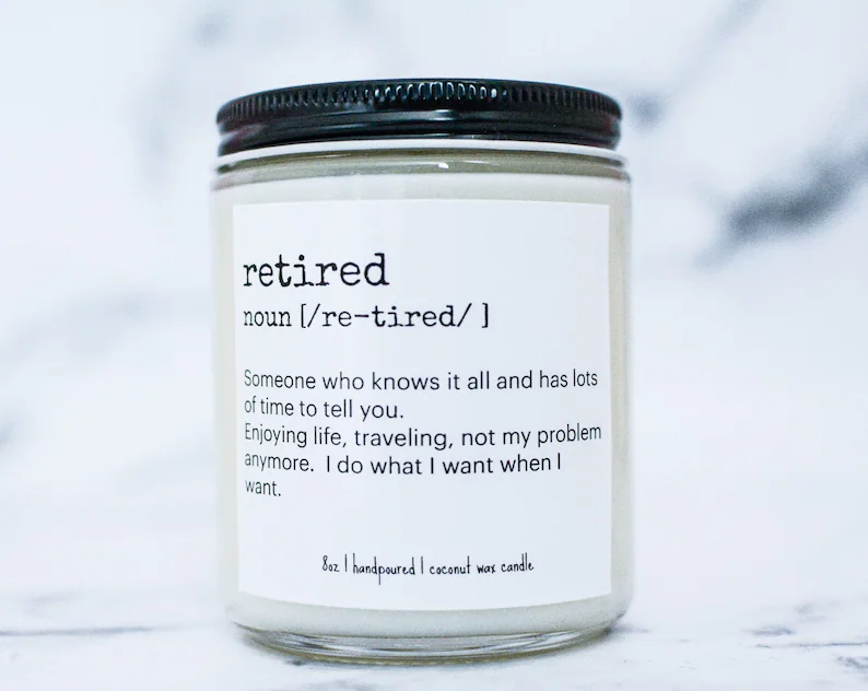 Retirement Gift Candle