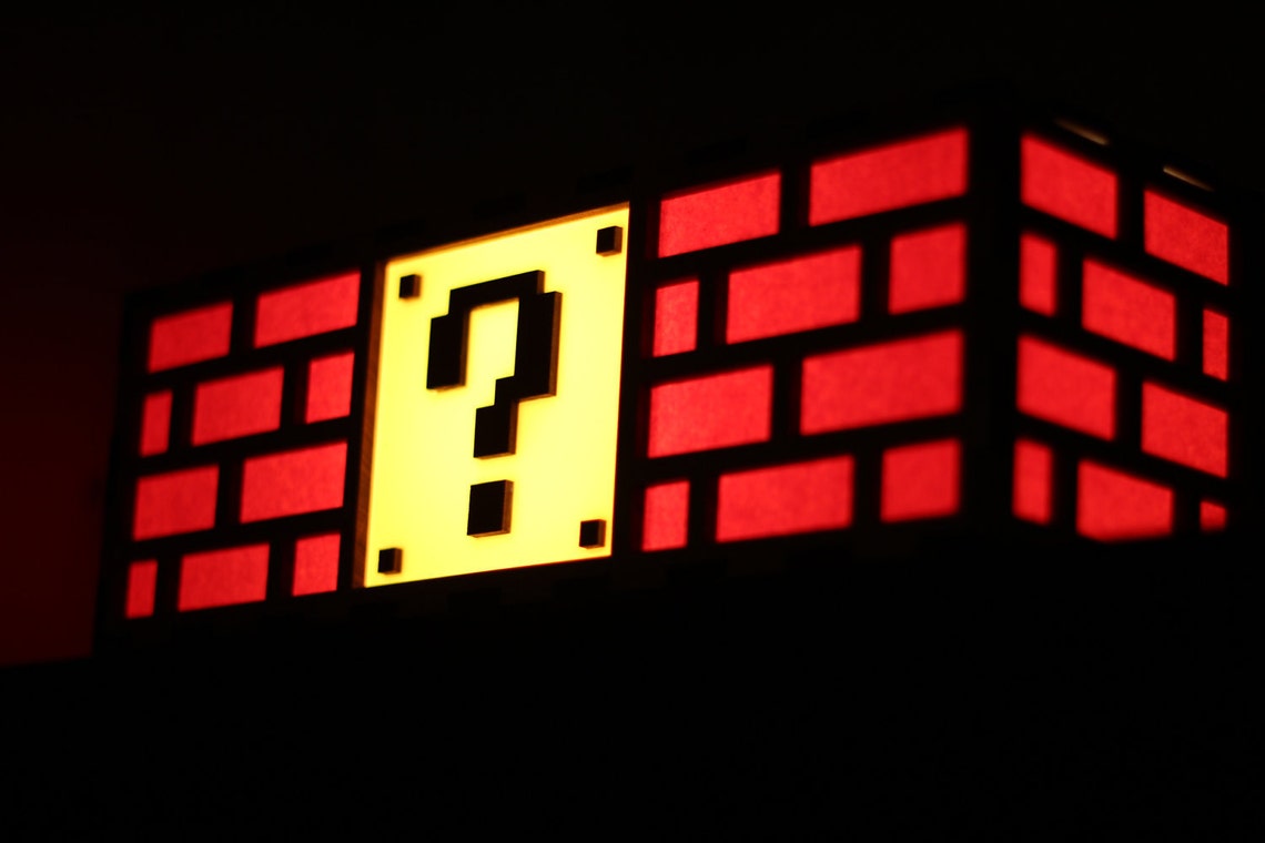 Mario Question Mark Block Lamp