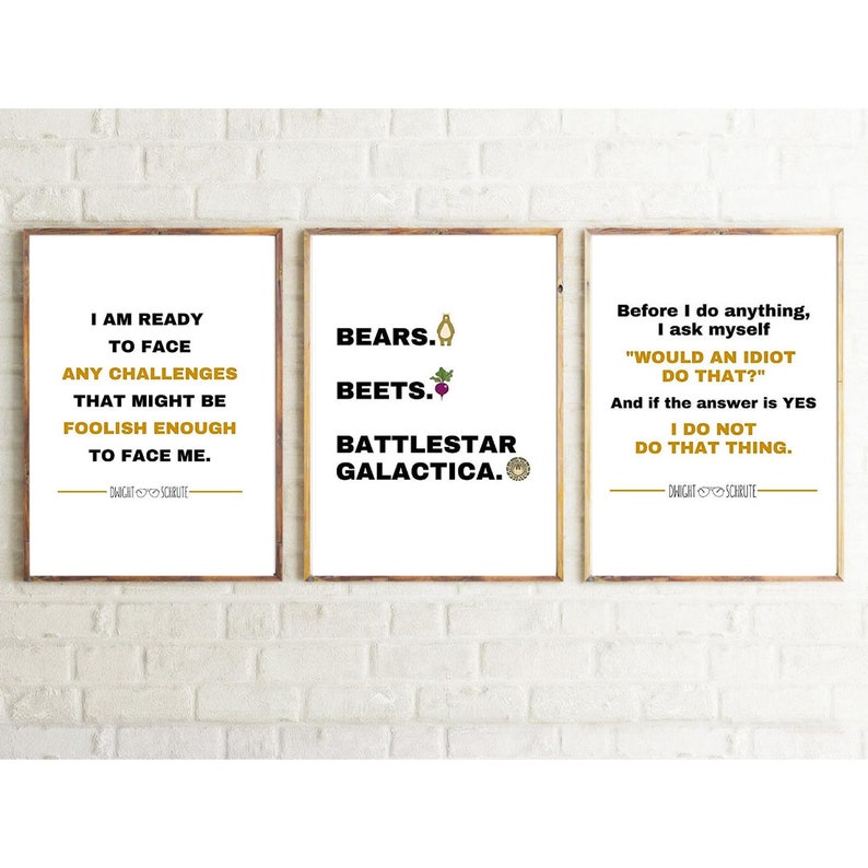 Set of Three Dwight Schrute Posters