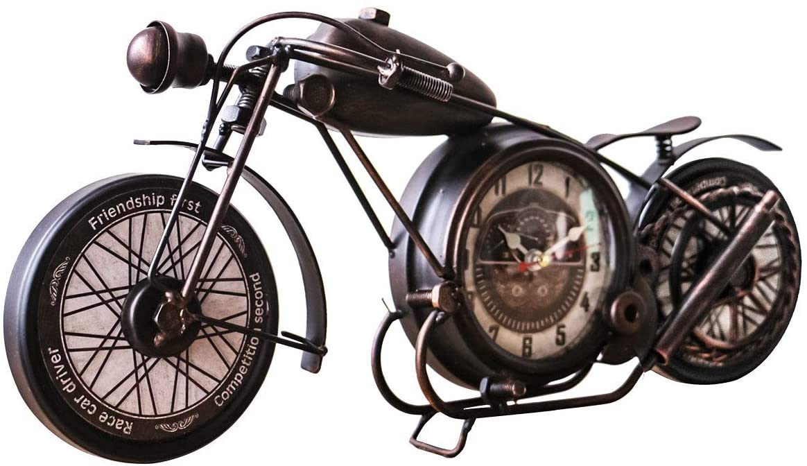 Metal Motorcycle Art Clock