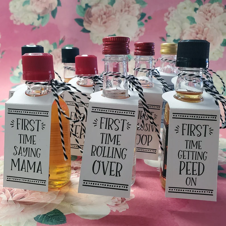 Baby's Firsts Shot Bottle Tags