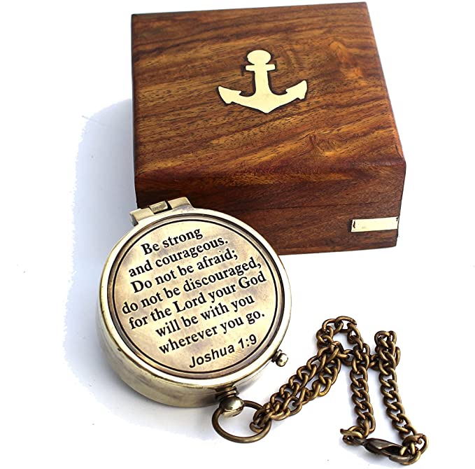 Directional Compass with Scripture Quote