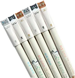 6-Pack of Cat Gel Pens