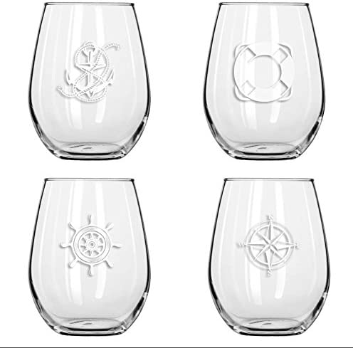 Stemless Boat Wine Glasses